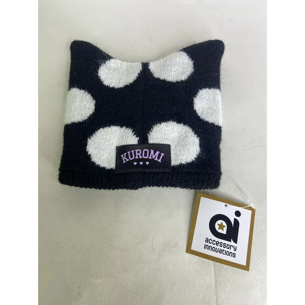 Sanrio Kuromi Hello Kitty & Friends Fleece Lined Knit Beanie Hat Cap OSFM
